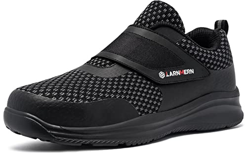LARNMERN Chaussures de Sécurité Homme Legere Femme Baskets de Sécurité Chaussure de Travail Embout Protection Acier Chaussure de Chantier,36 Noir