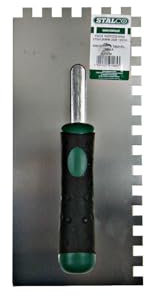 STALCO ZAHNKELLE Zahnspachtel Glättekelle Putzkelle Fliesenkelle Kelle (Zahn 12x12mm)