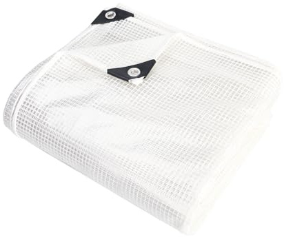 Fuiaktoo1 Heavy Duty Clear Tarp 16x20FT, UV Resistant, Waterproof Greenhouse Tarps with Grommets for Garden,Outdoor,Yard (10 mil)