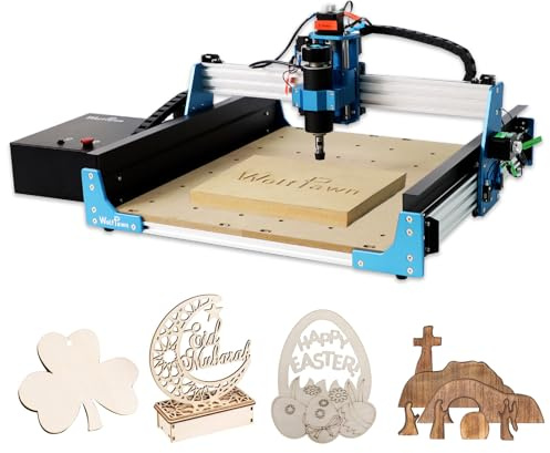 CNC Router Machine,3-Axis All-Metal with Steel Wheel Engraver Milling Machine,500W Trimmer & Linear Rail Driven,Working Area 15.75”x15.75”x2.95”,Acrylic Cutting Milling,GRBL Control (4040 PRO)