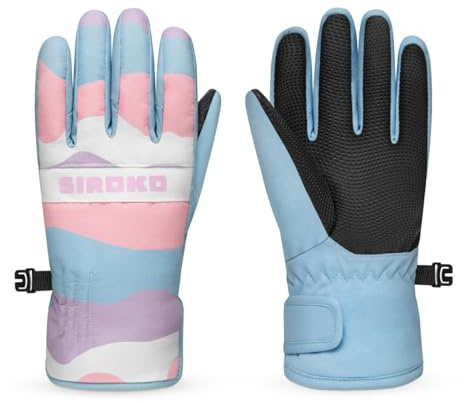 SIROKO - Ski- und Snowboardhandschuhe für Kinder Bubbles - 11-12 (152 cm) - Mehrfarbig