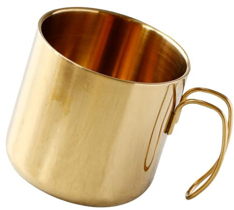 Amosfun 1 Pièce tasse à café en acier inoxydable tasses à expresso verre expresso espresso cup verres à boire Tasses de café tasse cafe double paroi gobelet à bière réservoir d'eau Golden