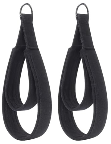 SZLIFE Confezione da 2 Cinghie Pilates a per Attrezzatura per Esercizi Reformer, Accessori Pilates, Cinghie Ad Anelli a D per Allenamento
