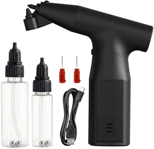 Extravagant Techniques Clog-Free Airbrush Gun – Cordless Rechargeable Spray Gun for Hair Semi-Permanent Dye, Enhancements & Dye Application – Adjustable Pressure, No-Clog Technology, Barbers