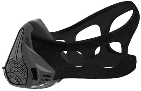 Máscara de Altitud para Entrenamiento, 25 Niveles de Resistencia Respiratoria Ajustable, Aumenta la Capacidad Pulmonar y la Resistencia para Correr Ciclismo Cardio y Fitness (Negro, M)