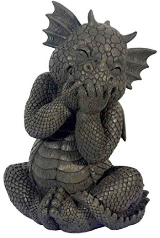 Figure de jardin dragon rire! Divertissement! Gargoyle! Figurine!
