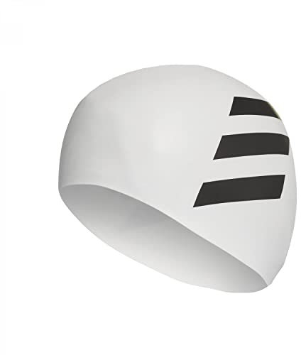 adidas 3-Stripes Cap Badekappe, White/Black, One Size