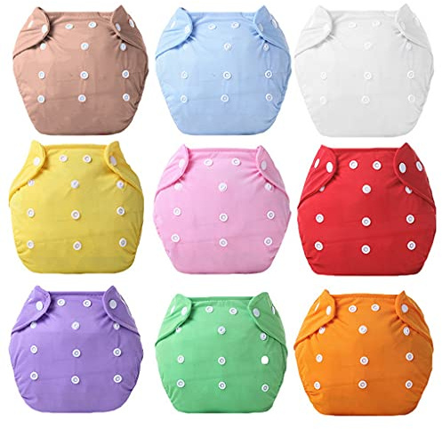 ACMEDE 9st Potty Training Pants Reusable Toddler Baby Training Pants Tyg Tvättbar läderblöja