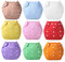 ACMEDE Baby Stoffwindel waschbar Wiederverwendbare Windeln All-in-One-Taschenwindel für die meisten Babys und Kleinkinder 9 Pack Tasche waschbar Verstellbare Stoffwindeln Windeln