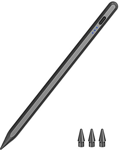 HATOKU Stylus Pen for iPad 2018-2025, 15 Mins Fast Charging Pencil (1st Generation) with Tilt Sensitivity Magnetic Digital Pens for iPad 6-11, Air 3/4/5/M2/M3, Mini 5/6/7, Pro 11/12.9/M4/M5 (Black)