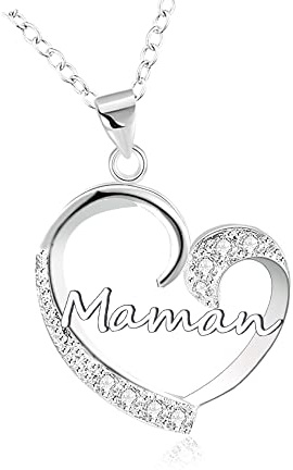 GUOYU Collier Maman - Cadeau Fête des Mères, Noël et Anniv. Femme
