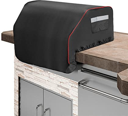 Inbyggt grillskydd för Bull 45005, inbyggda gasgrillar 32 tums grill toppskydd för Bull Lonestar 4 brännare Bull Outlaw, utomhus 87048 rökskydd vattentätt grillskydd med handtag