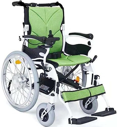 Sedia A Rotelle Elettrica Pieghevole per Anziani E Disabili Sedia A Rotelle da Transito Sedia A Rotelle Pieghevole con Cintura di Sicurezza, Ortopedica Sedia da Transito 1,1