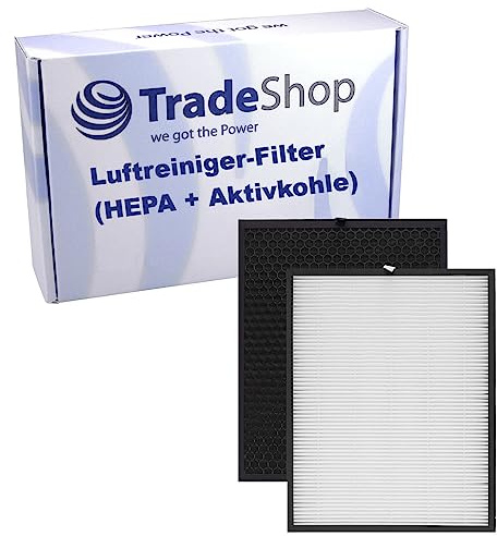 Trade-Shop 2-i-1 filterset (HEPA-filter aktivt kolfilter) kompatibel med Philips Series 3000 3000i 4000 4000i 4500i luftrenare lufttvätt