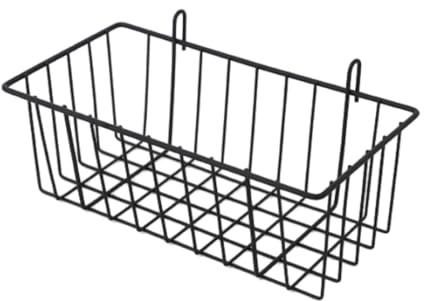 perfk Cestino a griglia in Metallo da Appendere con Ganci, Organizer da Cucina in Metallo, Organizer da Parete per Bagno, Doccia, dormitorio, S