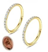 Morfetto Pendientes de Helix de Joyería Piercing Nariz Tragus Conch Aro Con Acero Quirúrgico 16G 18G Anillo Nasal Tabique Daith Rook Joyería Piercing Tragus Helix 6mm 8mm 10mm