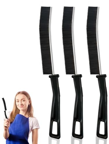 Crevice Cleaning Brush, Grout Brush, Scrubbing brush for Narrow Corners in Home Kitchen Bathroom and Window Long Handle Thin Brush-3pcs