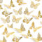 UCLEVER Farfalle 3D dorate metallizzate, 48 pezzi, 4 stili, 3 misure, decorazioni dorate a farfalla per feste di compleanno e feste (oro)