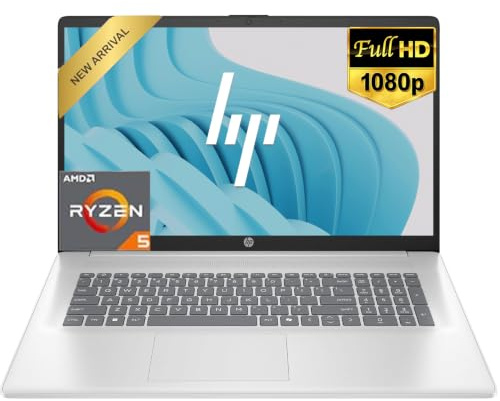 HP 17.3 Inch Business Laptop Computer, 2026 Edition, AMD Ryzen 5 7430U, 16GB RAM, 512GB SSD, Full HD(1920 x 1080) IPS Display, Wi-Fi 6, Windows 11 with Office 365 for The Web