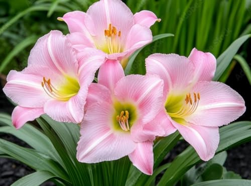 Resistente- Hemerocallis de raíz vertical - -Decoración paisajística para terraza y jardín - /【CXXFGFT】.-3 bulbos-F