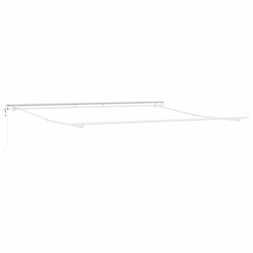 vidaXL Struttura della Tenda Bianco 450 × 350 cm Alluminio, Struttura in Alluminio per Riparo Esterno, Telaio Moderno per pergola, Copertura da Giardino Durevole, Design con Tenda Retrattile