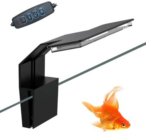 Akvarielampa med klämma, USB 7W fullspektrum LED-belysning, 3 färger, ultratunn fullspektrum akvarielampa för 20-40 cm vattenväxter och sötvattensakvarier