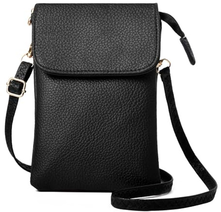 Tohrugue Petit Sacoche Telephone Portable Femmes,Petit Sac Téléphone Portable Femme en Cuir PU,Petit Portefeuille de Sac à Main de téléphone,Crossbody Pochette Sacoche