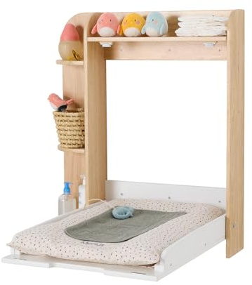 VERTBAUDET Table à langer murale avec rangement bois TU