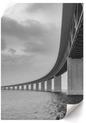 Lienzo Decorativo 21x29,7 cm | Tamaño A4 | Puente minimalista