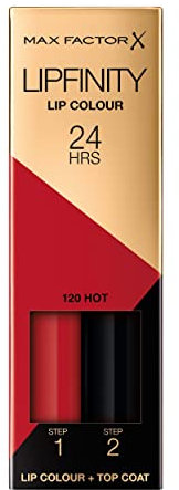 Max Factor Lipfinity Long-Lasting Two Step Lipstick - 120 Hot, 4.2g
