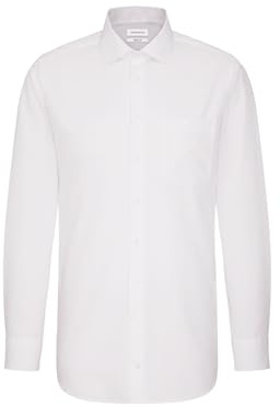 Seidensticker Regular Bügelfrei Kent Langarm, Camicia Uomo, Bianco (Weiß/1.003), 47