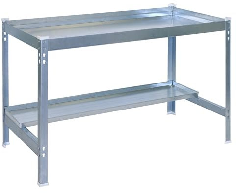 Simon Rack Table de Rempotage, 840x1200x600 mm, Métallique, Table de Plantation Plateau avec rebords, Galvanisé -Simon Garden