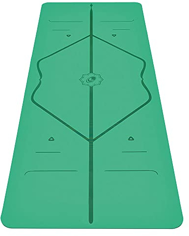 Liforme Travel Yoga mat – Free Yoga Bag, Patented Alignment System, Warrior-Like Grip, Non-Slip, Eco-Friendly and Biodegradable, Ultra-Lightweight and Sweat Resistant, Made with Natural Rubber – Green