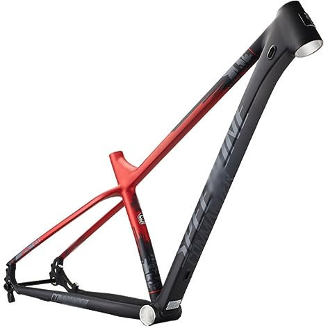 HIMALO Mountainbike-Rahmen 29er Hardtail XC MTB-Rahmen S/M/L Aluminium-Legierung Rahmen Mit Steckachse 12 * 142mm Scheibenbremse Interne Verlegung Rennsport-Rahmen (Color : Red, Size : S/Small)