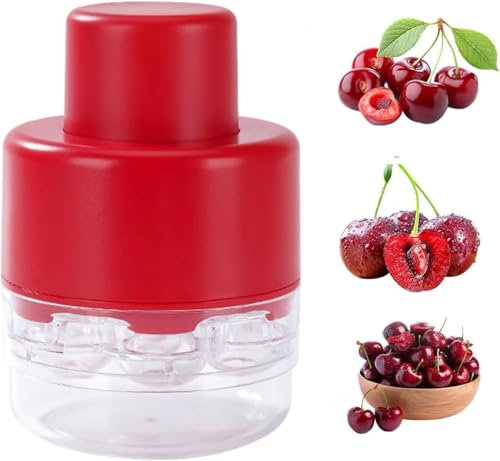 VIDSTW 8 Buche Snocciola Ciliegie Tool, Togli Nocciolo Ciliegie Tool Rimovibile, Snocciolatore per Olive Strumento, per Ciliegie, Olive, Prugne, Mele Piccole, Albicocche (Rosso)