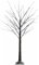 HOMCOM 150 cm Kunstbaum, Birkenbaum mit 96 LED, Kunstschnee, Weihnachtsbaum Birken, Weihnachtsdeko Kunstbirke für Party, Geburtstag, Hochzeit, Braun