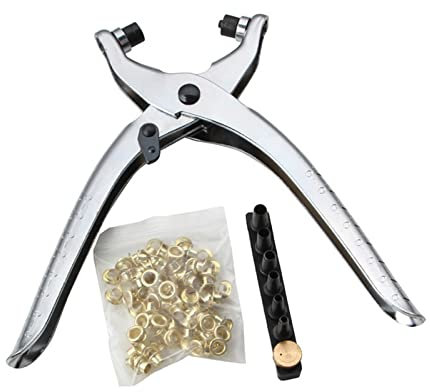 zuousxbs Pinza per Occhielli con Occhiello Kit di Attrezzi per Occhielli di Fissaggio Artigianale per Il Fissaggio Sostituisci Lo Strumento a Scatto per 2 mm, 2,5 mm, 3 mm, 3,5 mm, 4 mm, 4,5 mm