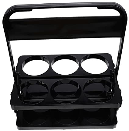 TOPBATHY Beer Basket Wine Holding Carrier Foldable Beer Storage Basket Portable Pp Organizer Wine Rack for Bottles Racks for Home Ktv Outdoor Use Black Material for Carrying Bottles and