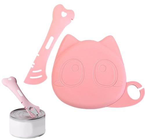 Tuxxjzm Couvercle de boîte pour chat | Ouvre-boîte pour chat | Couvercle hermétique pour stockage de friandises pour animaux domestiques pour les ménages, garde-manger, station d'alimentation, voyage