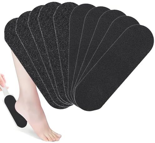 50 almohadillas de repuesto para limas de pies, lima de pedicura para piel dura, limas de talón, escofina de pies, removedor de callos y piel áspera, recambio de papel de lija adhesivo para piel