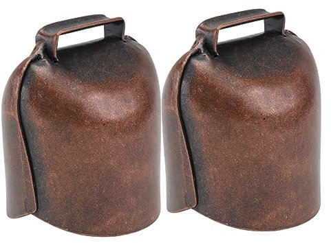Artibetter 2piezas Campanas Colgantes Para Animales Accesorios De Campana Agrícola Decoración Colgante Para Ovejas Caballos y Vacas Grande Color Antiguo