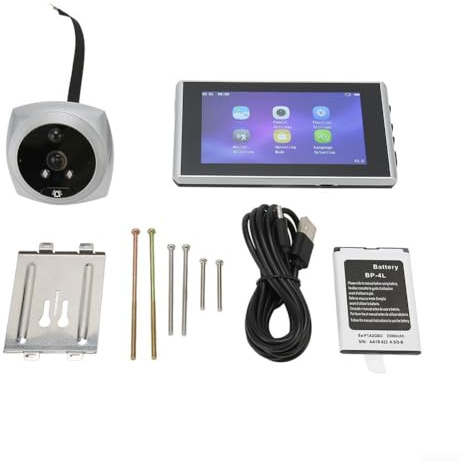 Judas de porte numérique 4 5 avec résolution 1080p et détection de mouvement pour une sécurité accrue