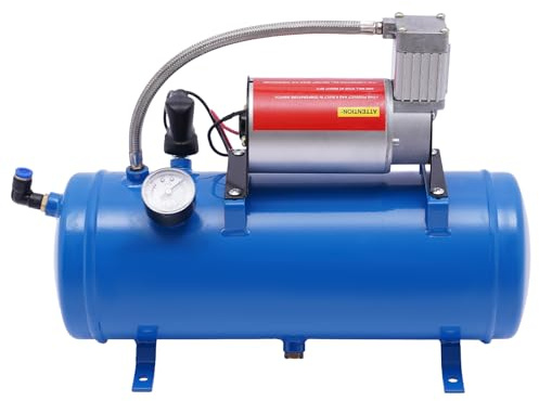 150PSI Portable Air Compressor Pump 6L Automatic On/Off Tire Inflator for Cars 12V DC Electric Compressor with Pressure Gauge and 3.8m Hose for Tire Inflation