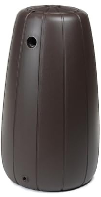 Ondis24 regnfat 200L vattenbehållare, UV-beständig plast, med påfyllningsautomat, avloppsventil, avtagbar lock, växtinsats, 60 x 60 x 104 cm (brun)
