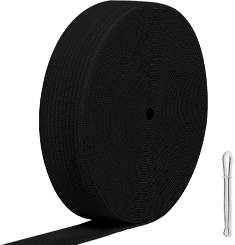 AUYAO Elastic Bands for Sewing Flat Elastic Wide Bands Stretchable Waistband Tape Elastic Cord Elastic Sewing Bands Sewing Elastic Ribbon Flat Elastic Roll for Wigs Waistband Pants DIY(2cm Wide) | Threading aid elastic band trouser elastic wide rubber band elastic band elastic bands waistband DIY craft sewing accessories