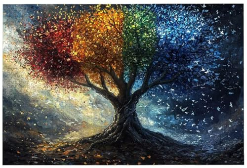 Tree of Life Jigsaw Puzzles for Adults 5000, 5000 Piece Jigsaw Puzzles for Adults, 156.5x105.5cm Hard Impossible Wooden Puzzle, Challenging Game for the Family, Home Decor, Theme: (Landscape), -8383