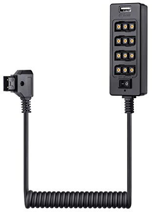 Nucelit D-kran B-typ splitter kabel D-kran till 5 port strömkabel för kamera V-montering batteri B typ handelare strömkabel