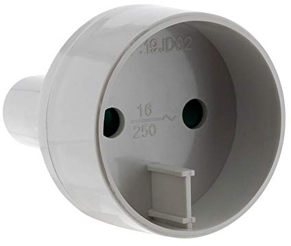 Zenitech - Adaptador de Enchufe de Viaje UE a USA - Enchufe Macho US a Hembra UE - Blanco - Compacto y Ergonómico - para Dispositivos Electrónicos - Uso Seguro Norma CE - Ideal para Viajes