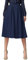 Damen Flared A line Gefaltetes Ausgestelltes Midi Rock (XL, Navy Blue)