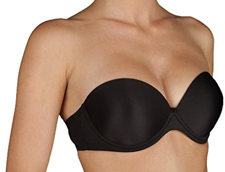 Selene Reggiseno Donna Balconcino Double Push up con Ferretto e Spalline Removibili Coppa B Art. Carlota (1, Nero)